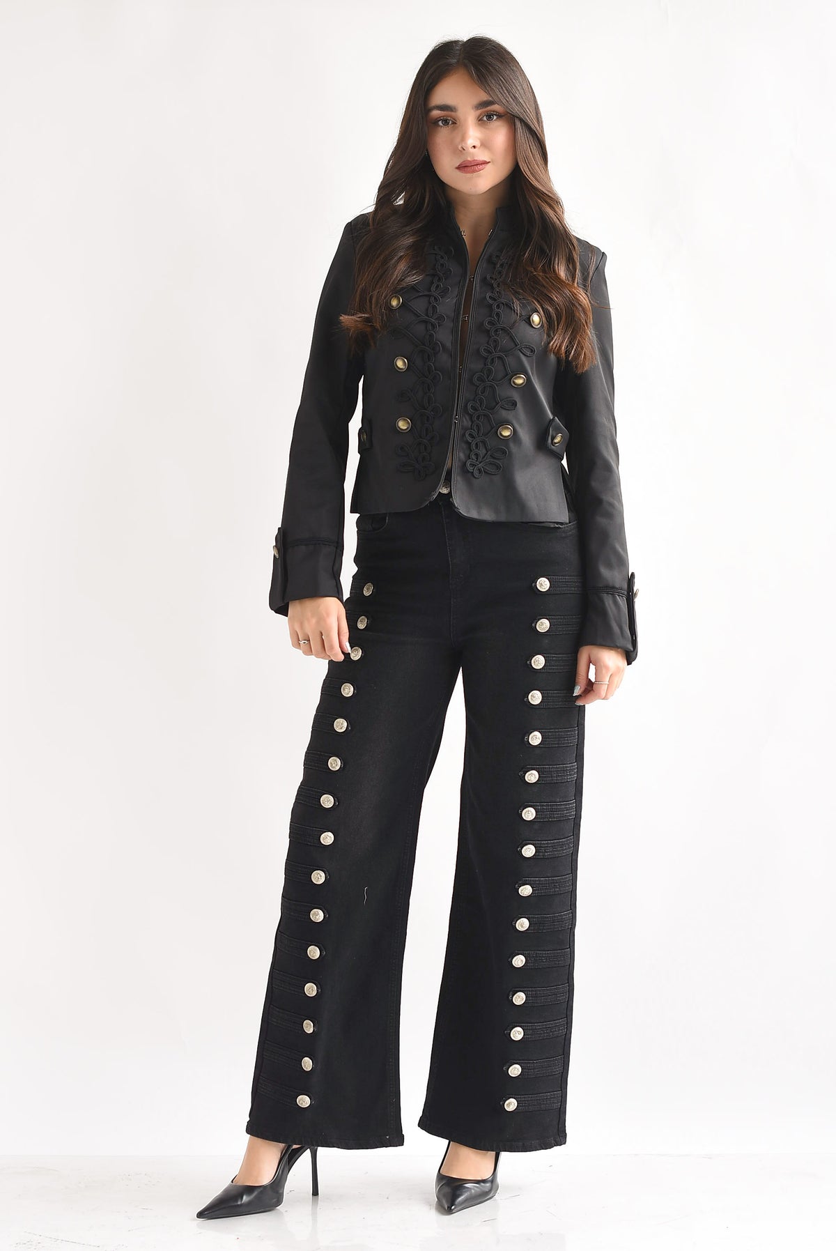 Jeans wide militar