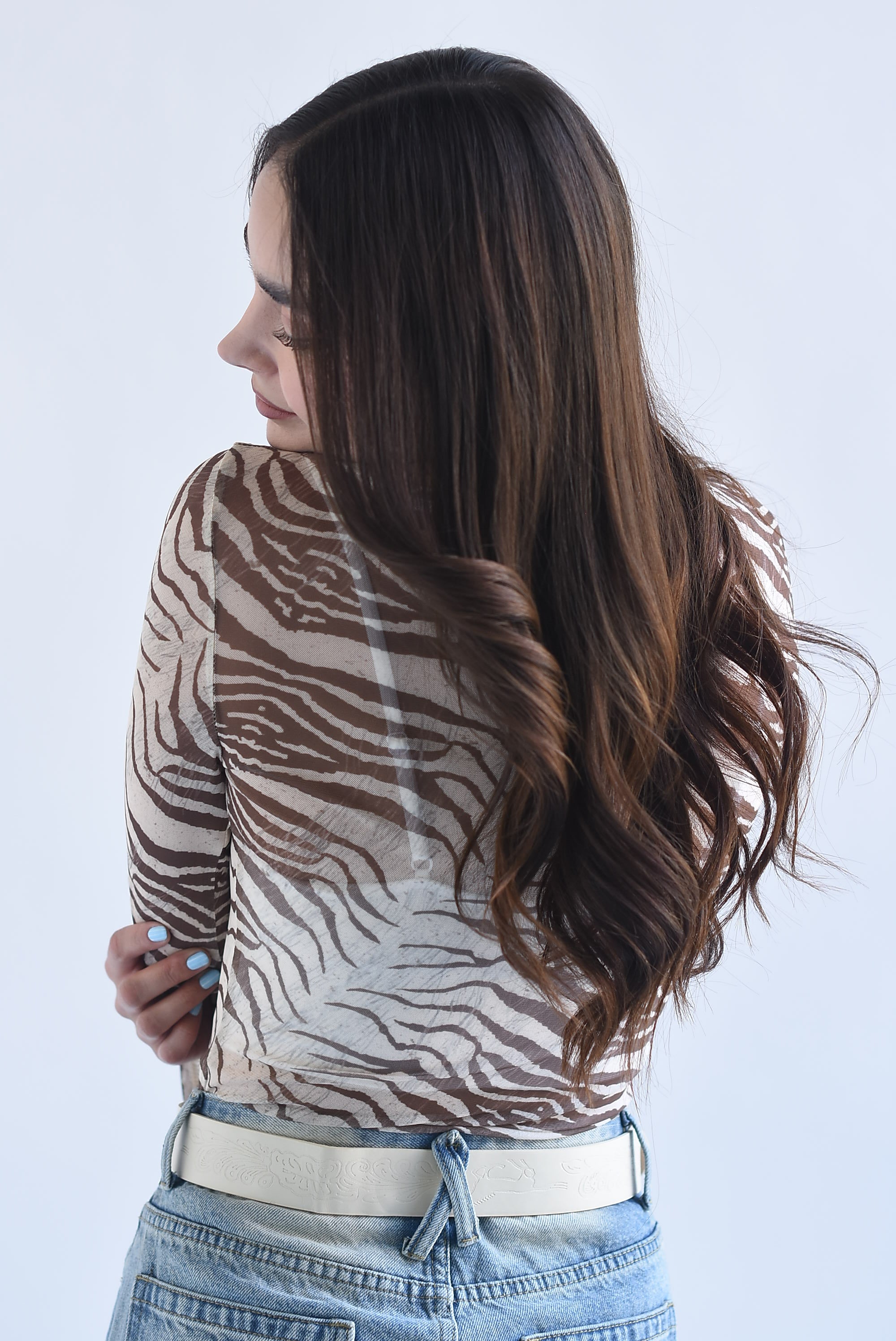 Blusa mesh Zebra