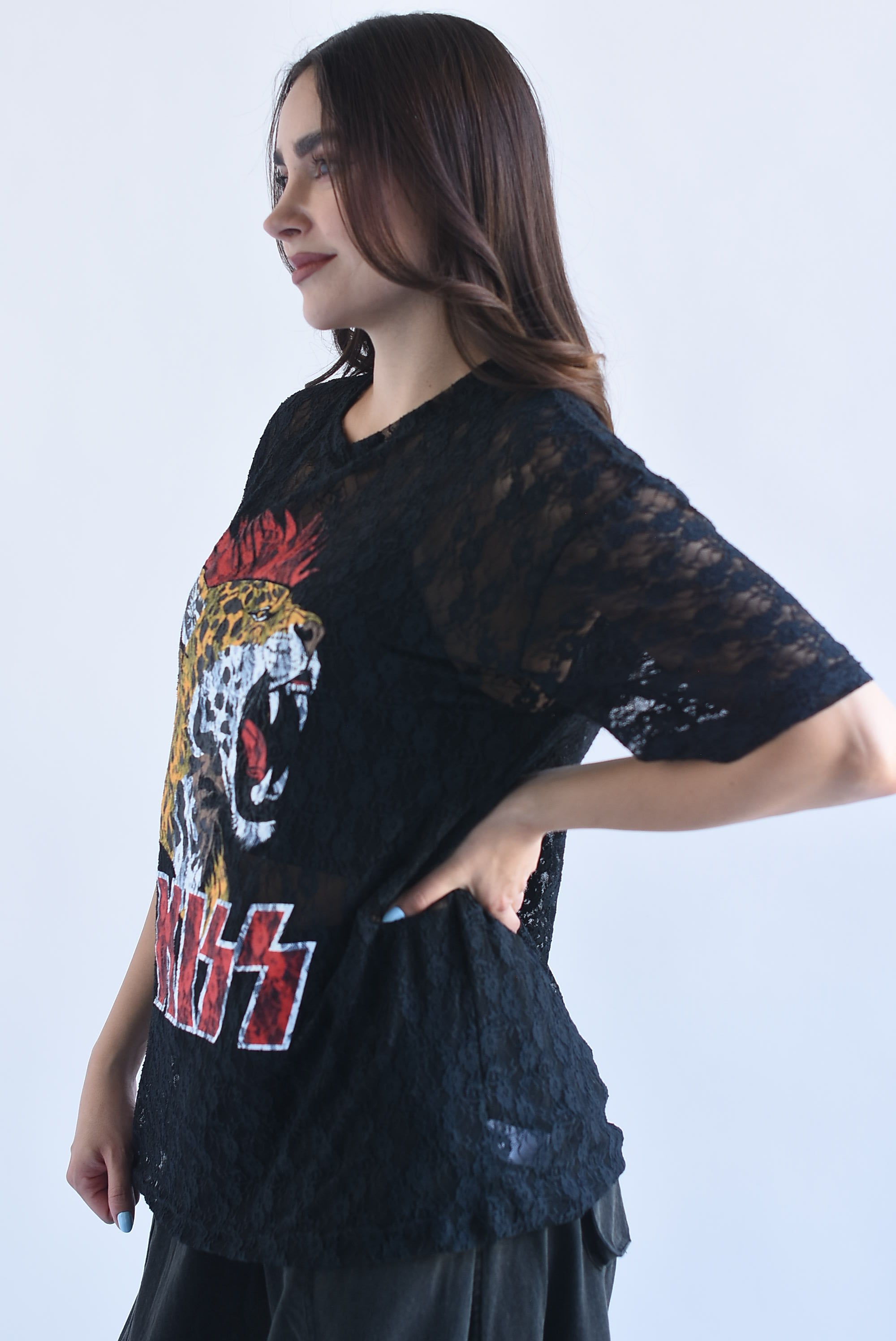 T-Shirt encaje KISS