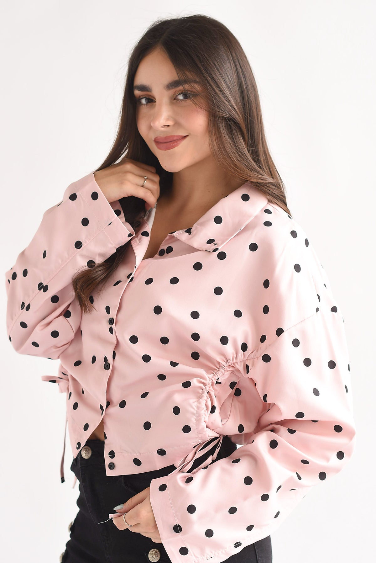 Chamarra jareta polka dots
