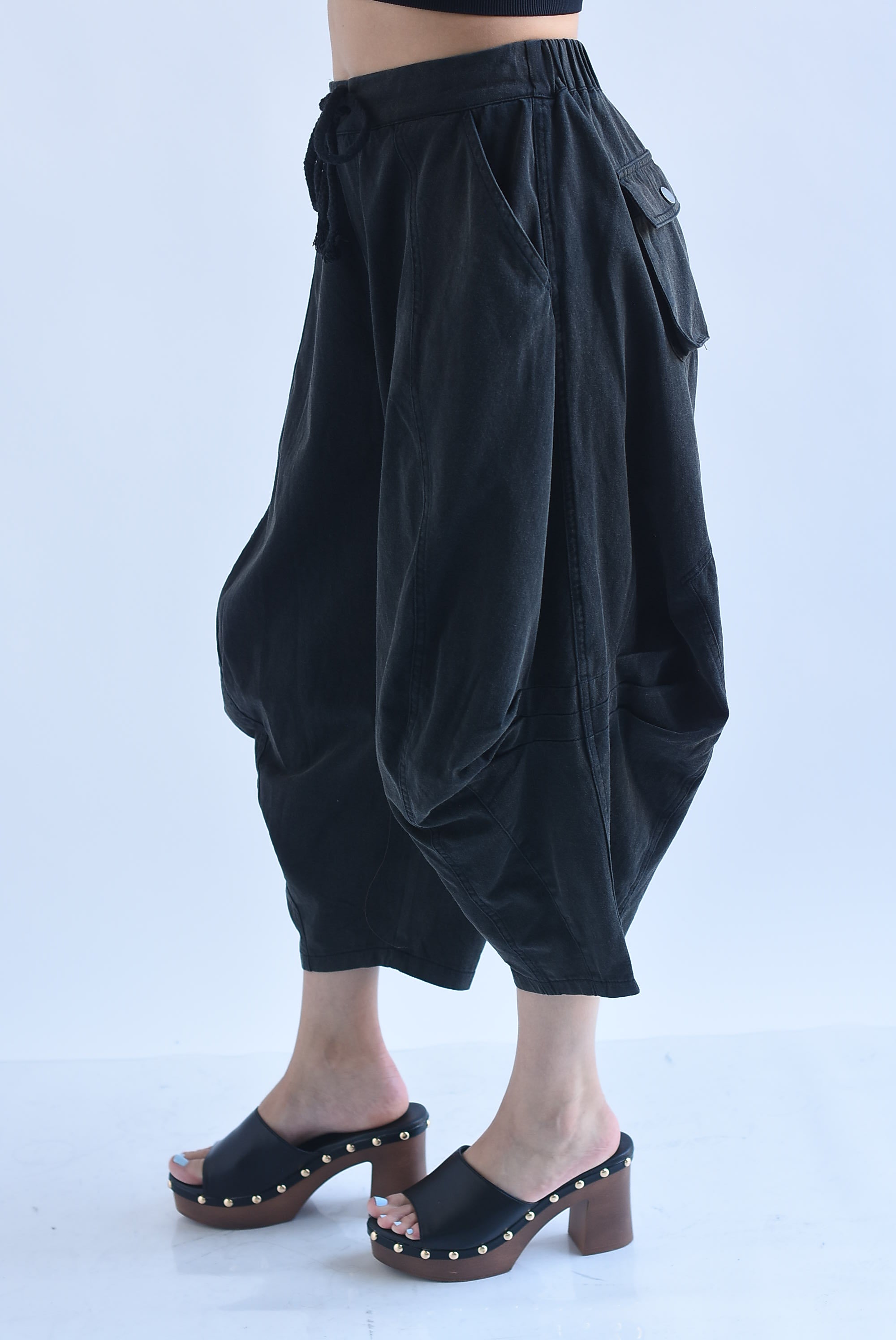 Pantalón barrel culotte Denim