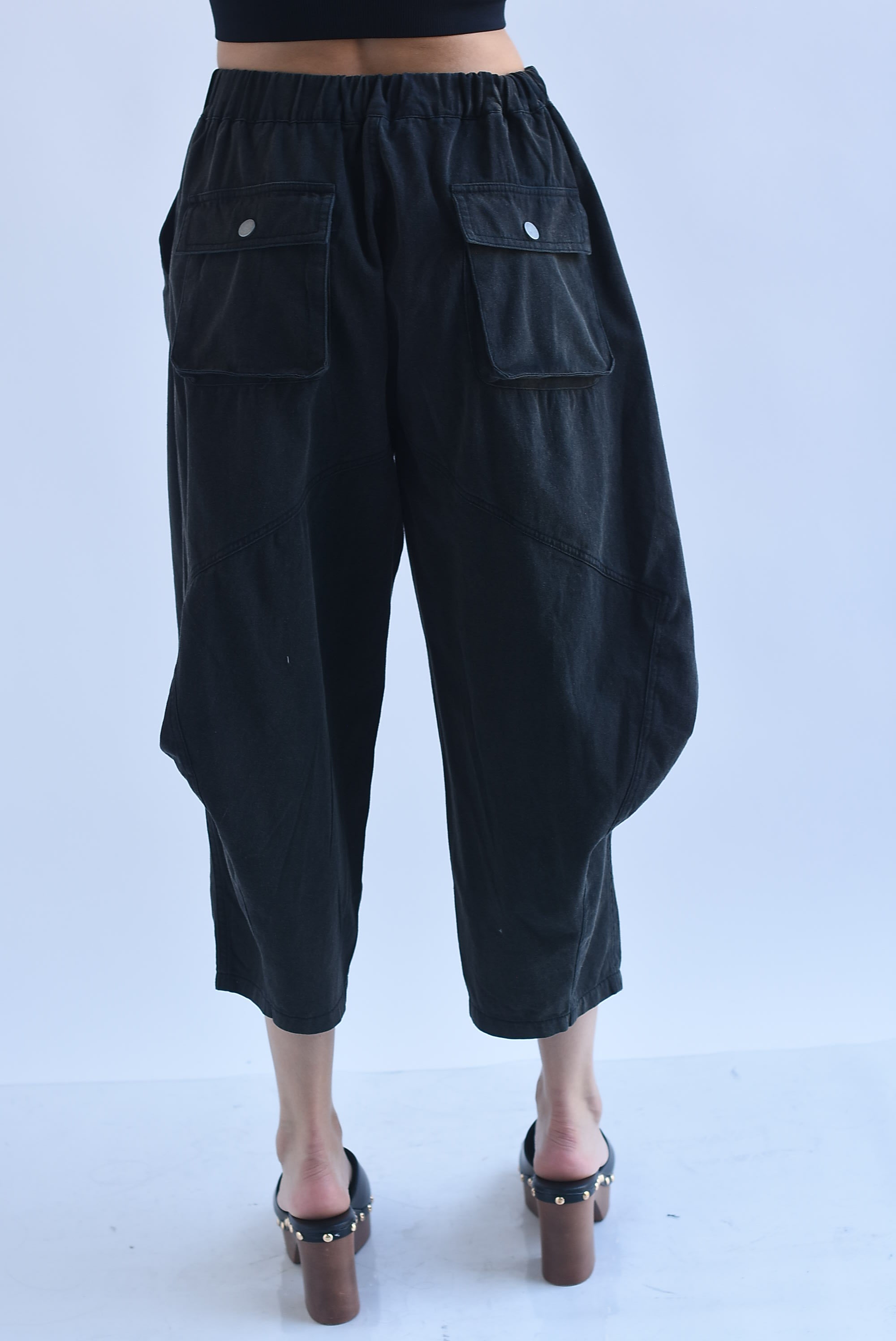Pantalón barrel culotte Denim