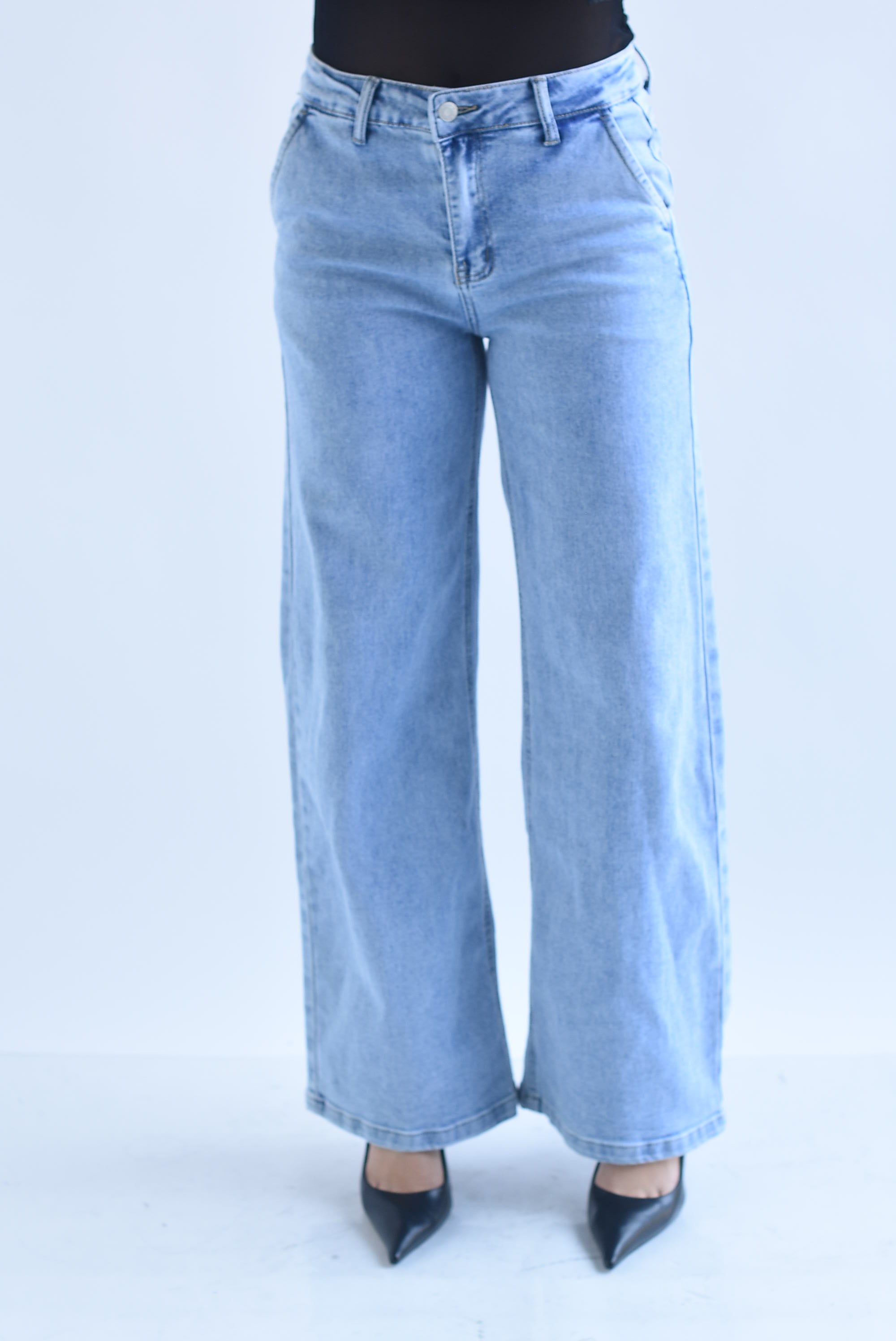 Jeans wide leg stretch