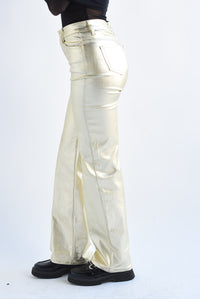Fashion Styled Pantalón metalizado Dorado