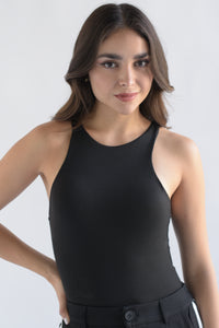 Fashion Styled Body halter doble Negro