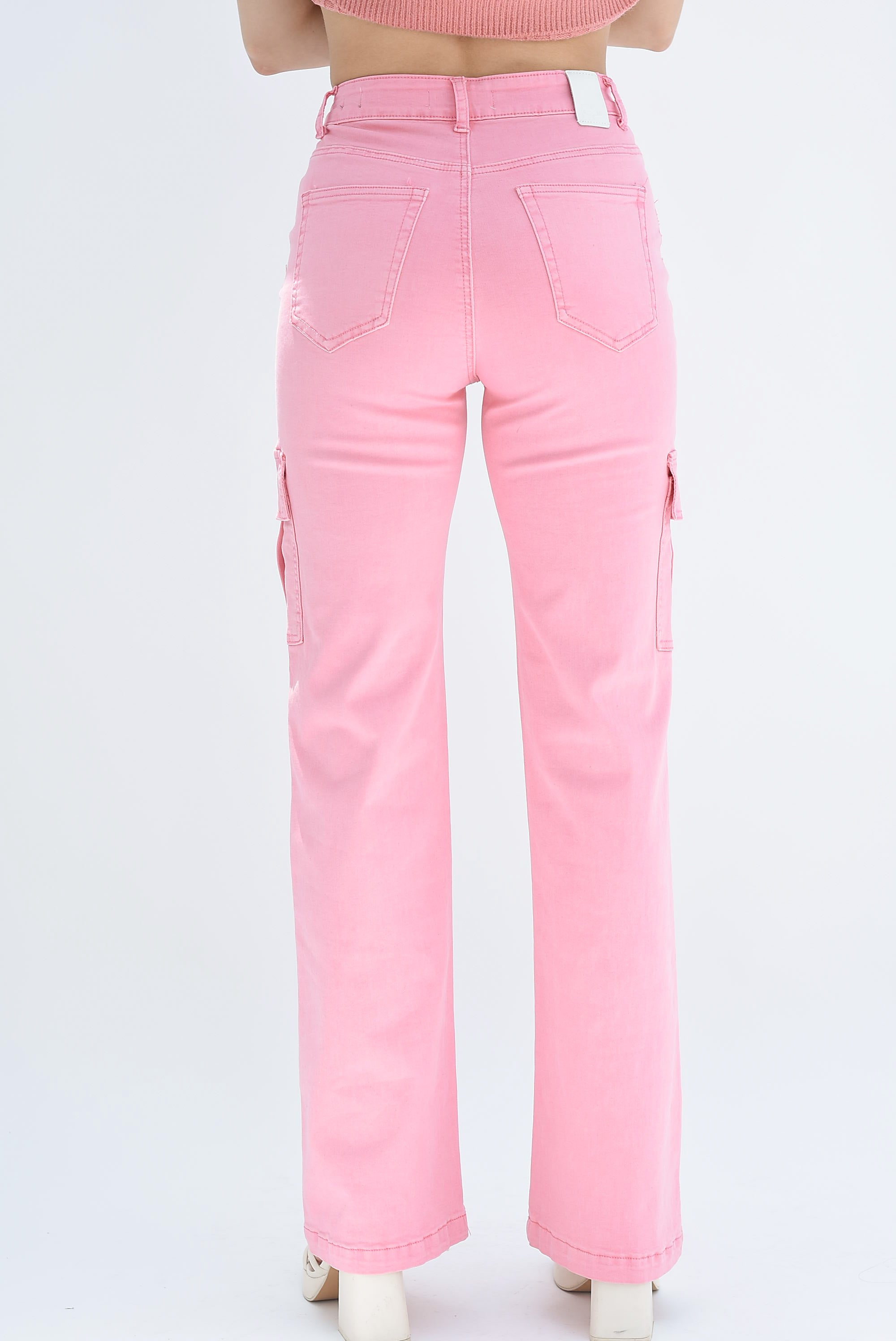 Jeans cargo Rosa