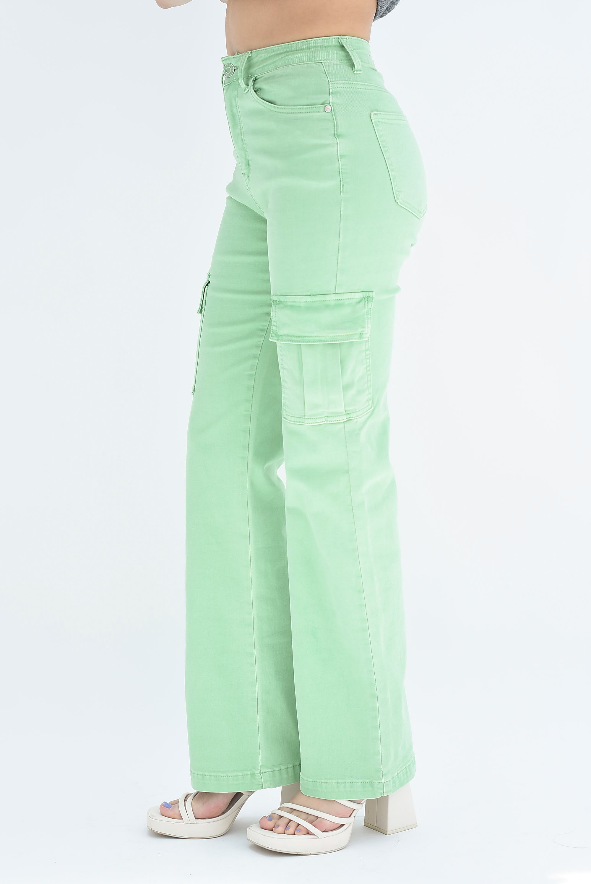Jeans cargo Menta