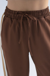 Fashion Styled Set Pantalón y Blazer track bitono Marrón