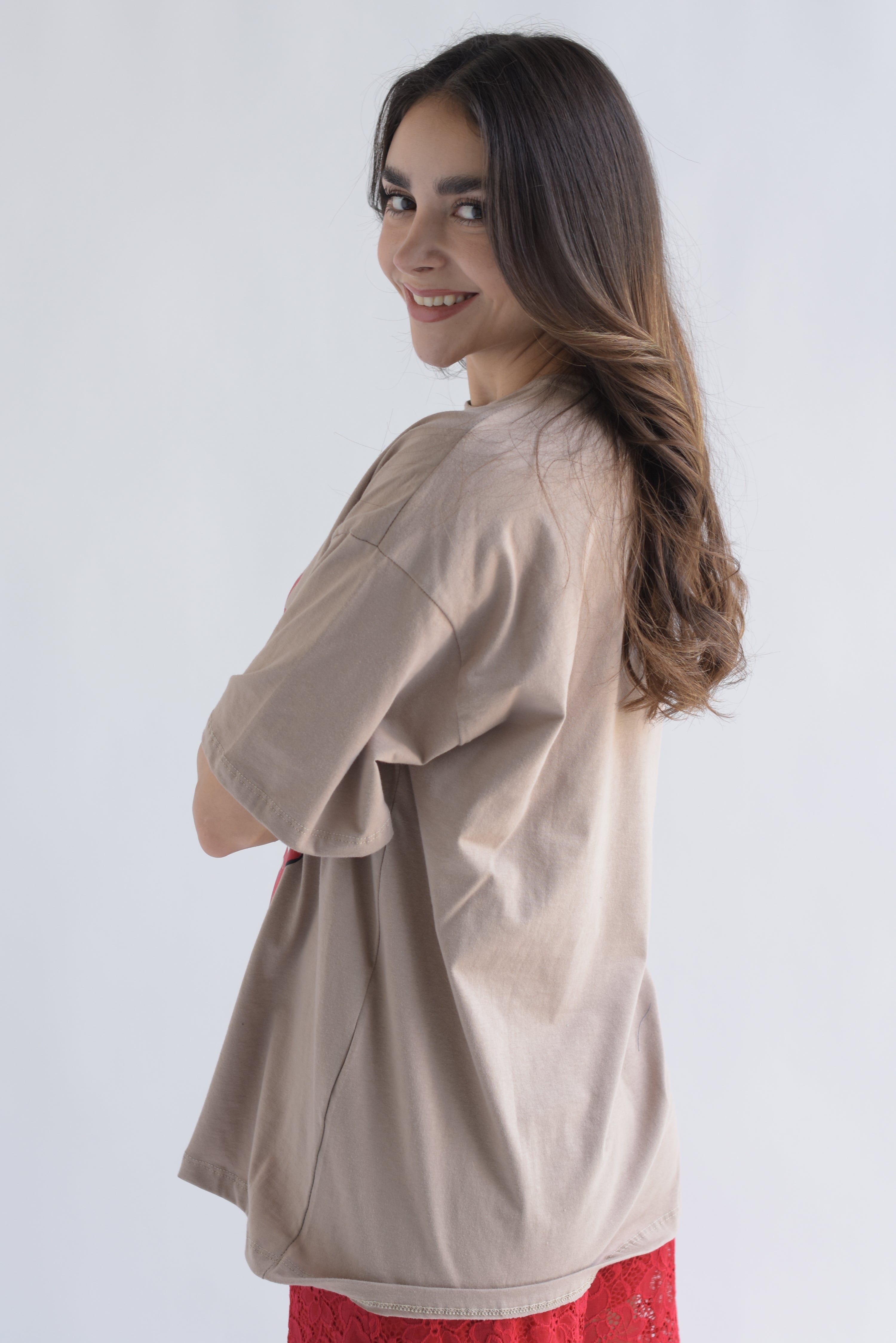 T-Shirt Rolling Stones lengua USA Moka