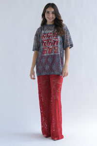 Fashion Styled T-Shirt encaje Rolling Stones Gris