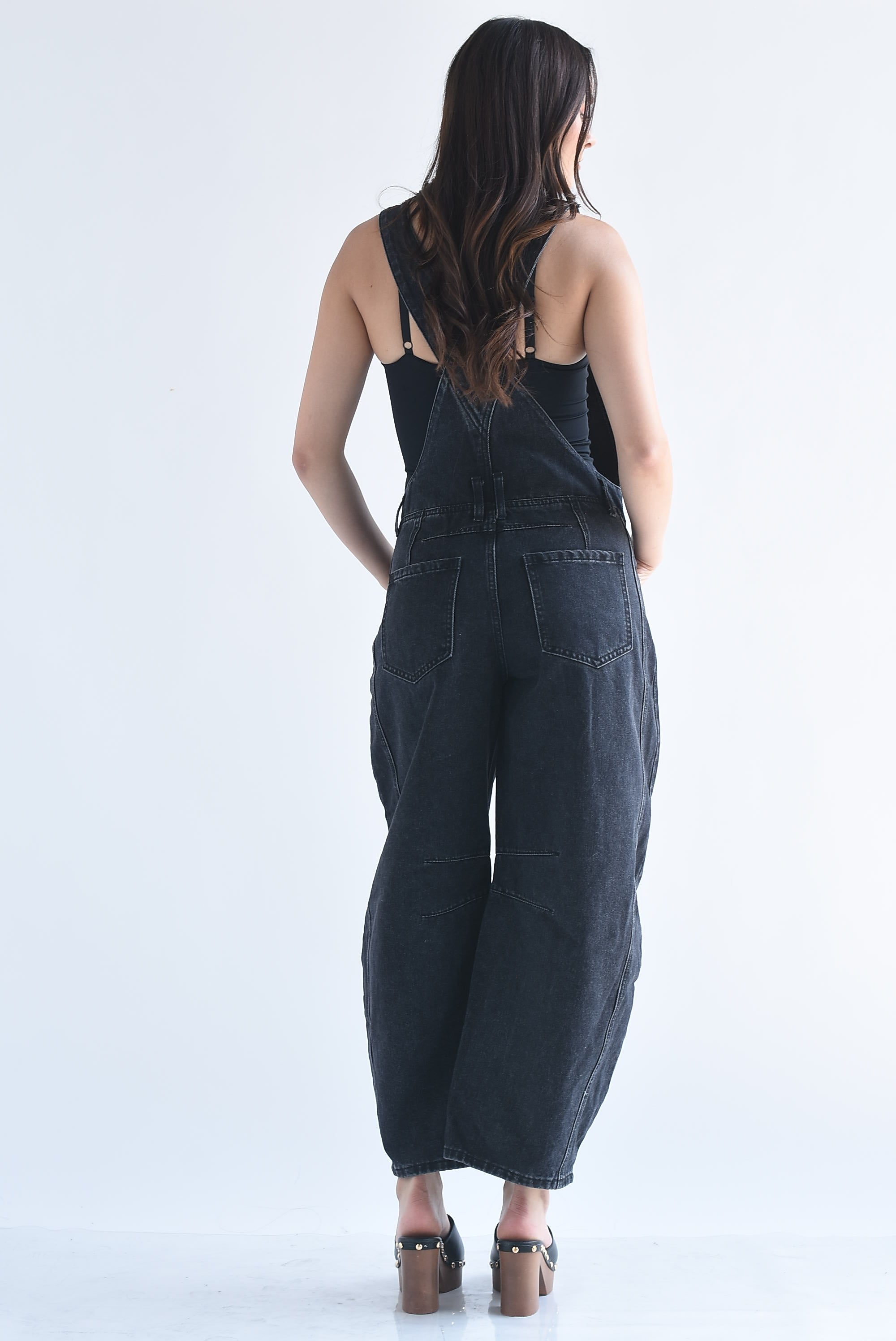 Overol Barrel Denim Negro