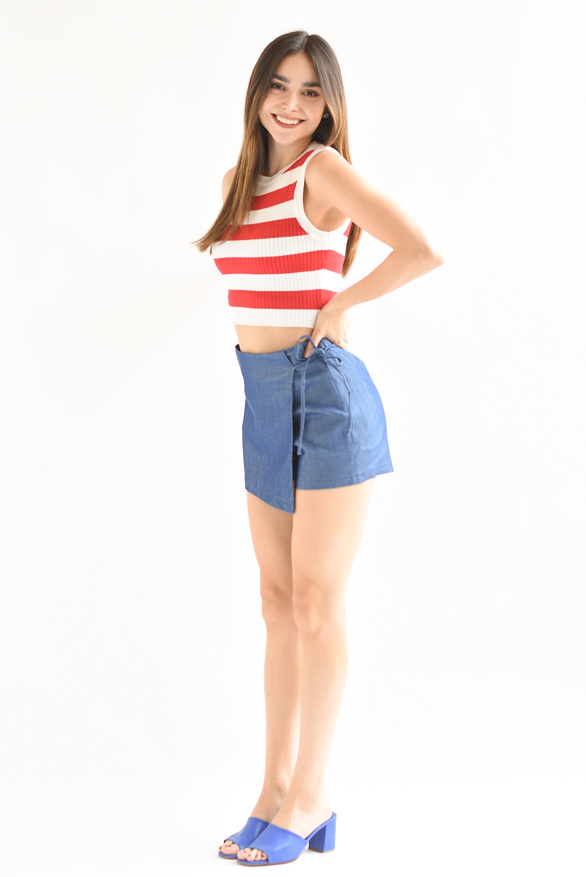 Skort fake Denim Dark