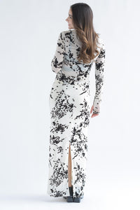 Fashion Styled Set Falda y Blusa mesh flores Ivory
