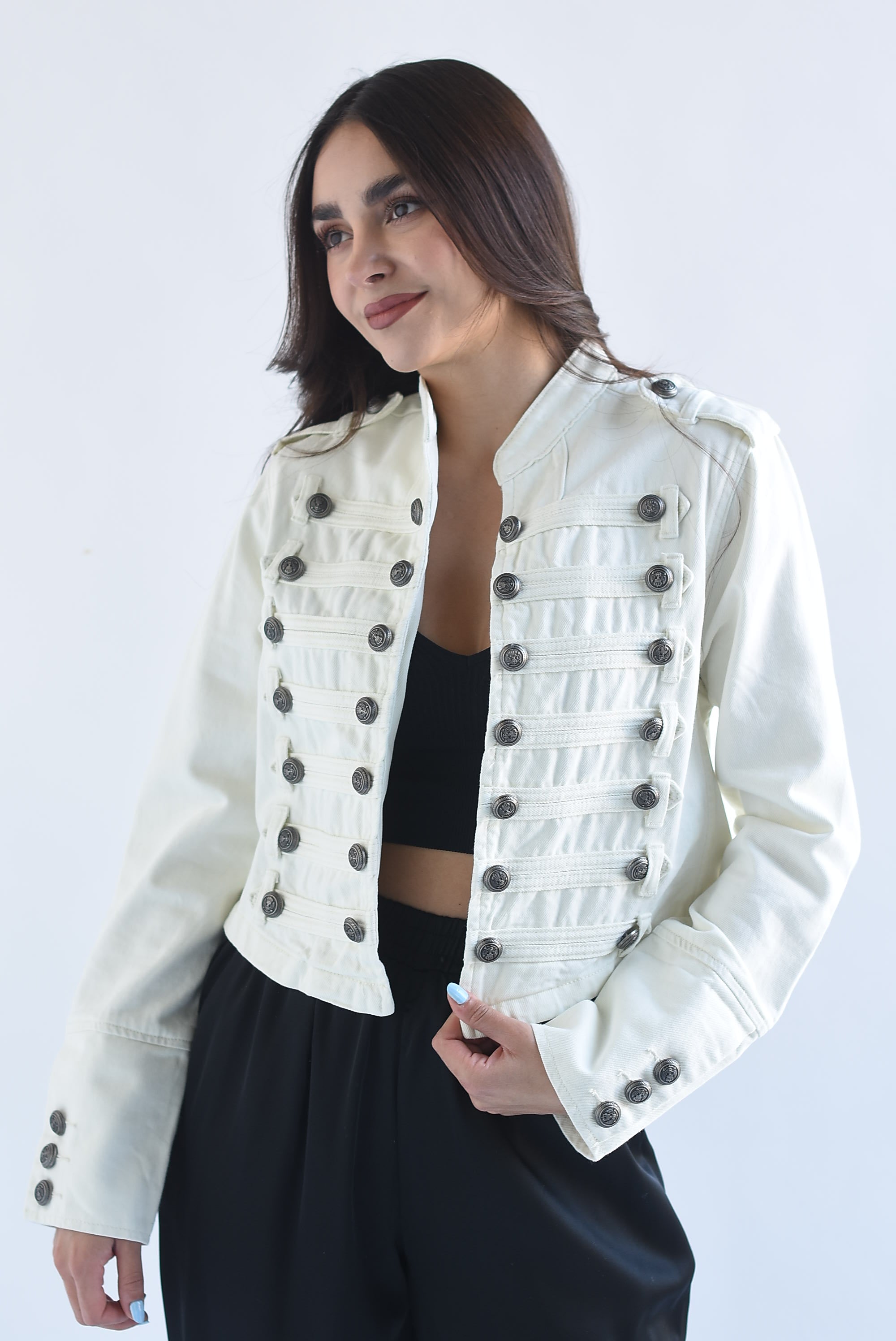 Chamarra militar Denim