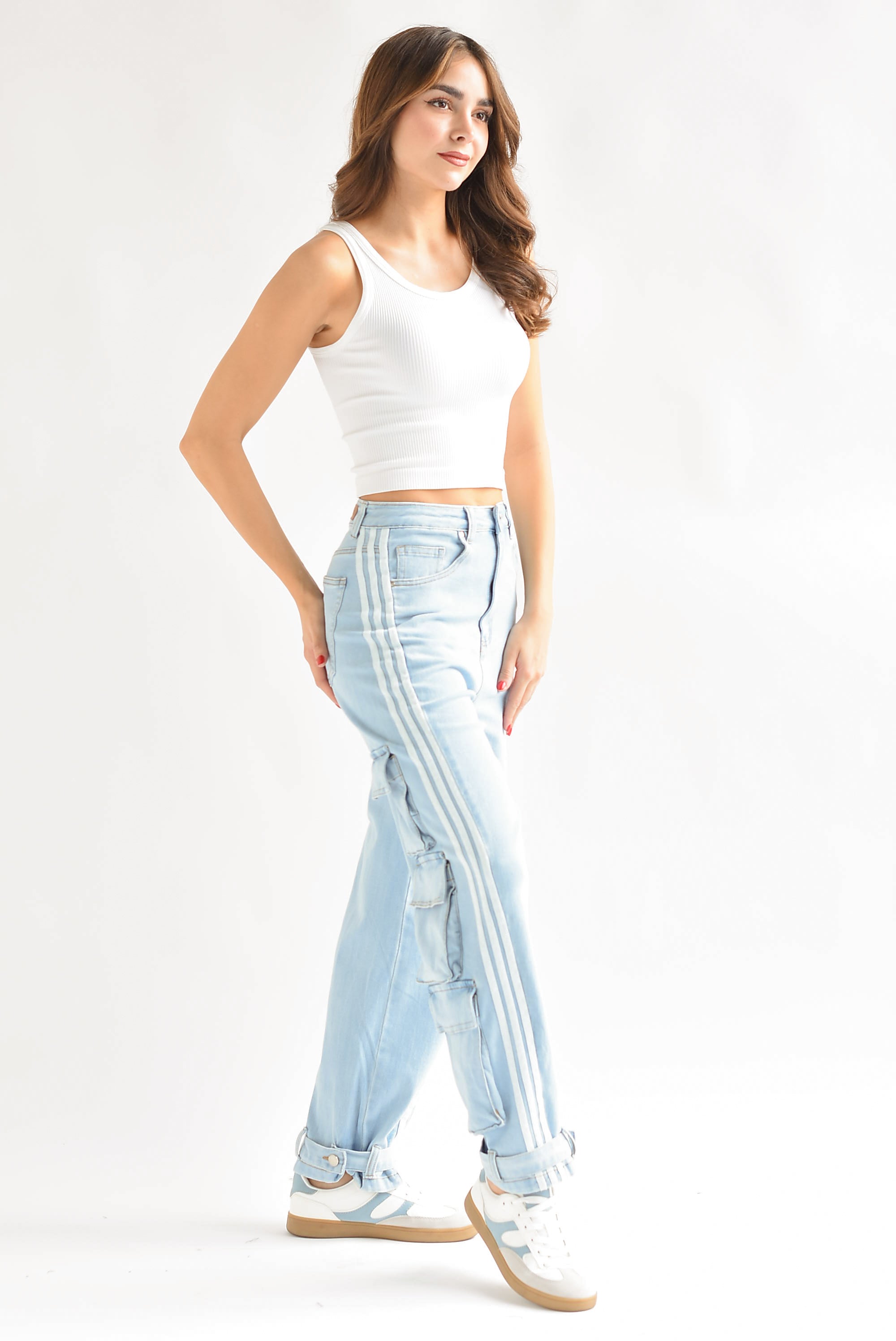 Jeans doble bolsa y track Light