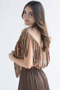 Fashion Styled Capa flecos suede Moka