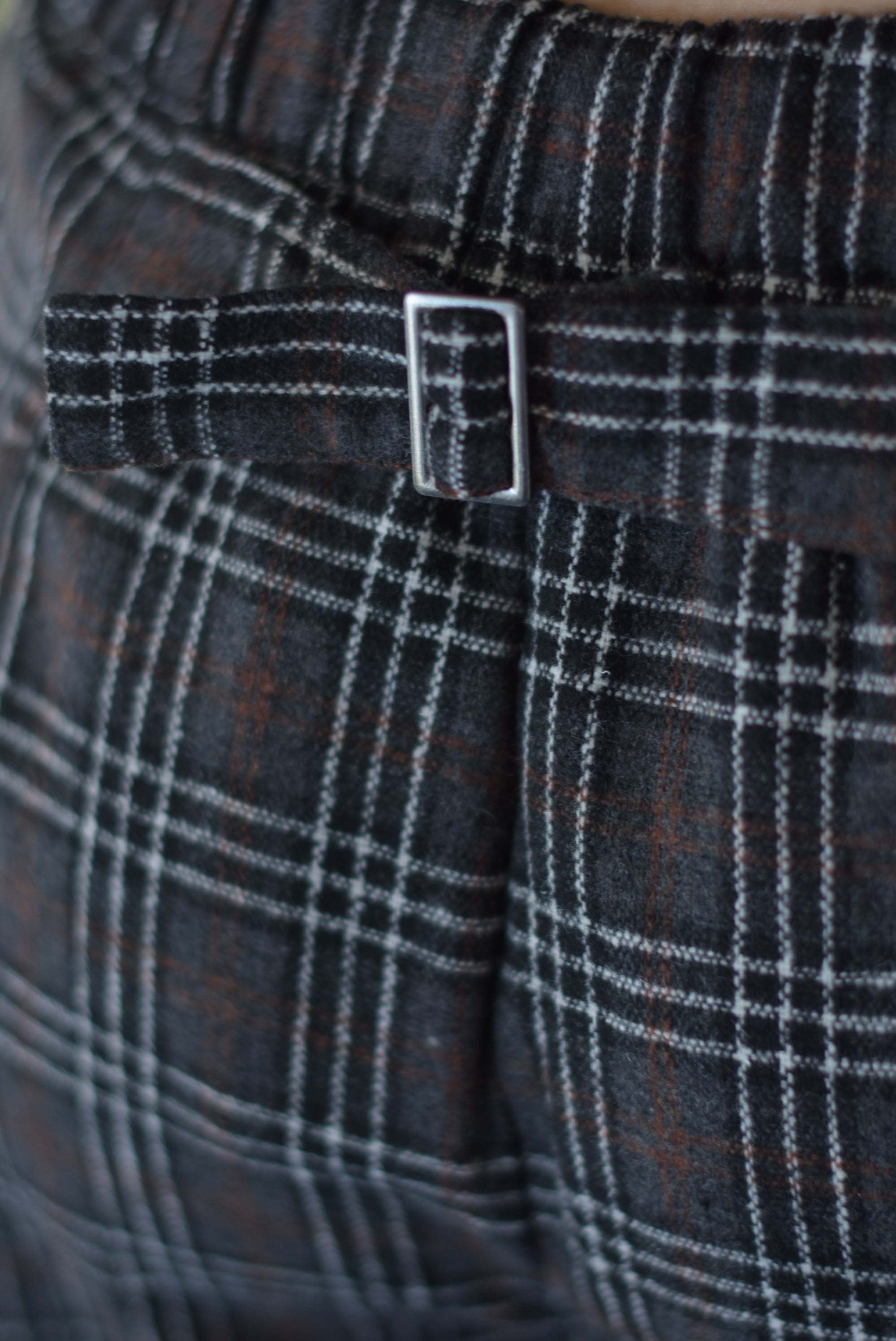 Pantalón cuadros franela Negro