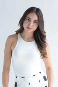 Fashion Styled Body halter doble Blanco