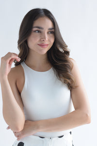 Fashion Styled Body halter doble Blanco