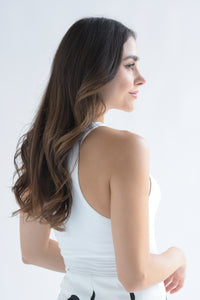Fashion Styled Body halter doble Blanco
