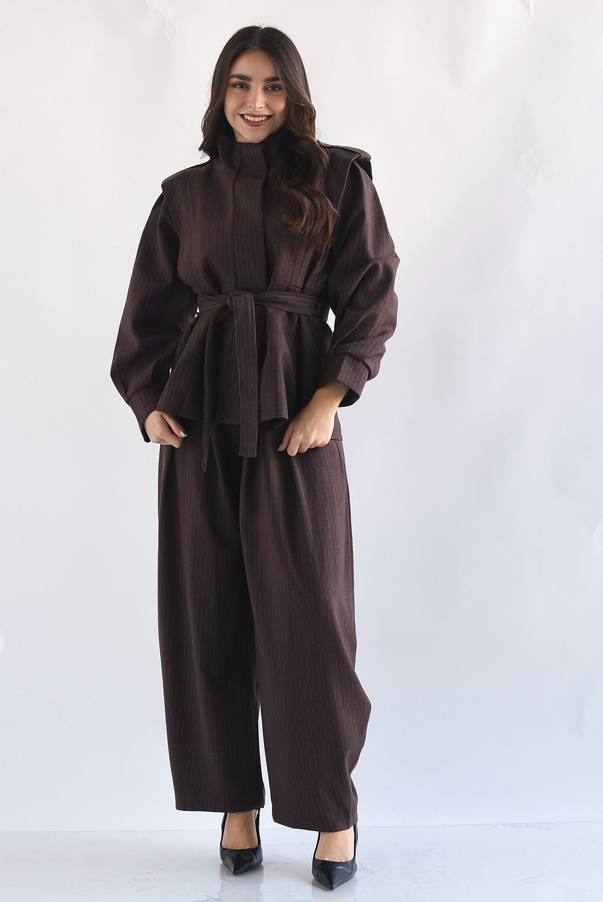 Set Pantalón barrel y Chamarra línea diplomática