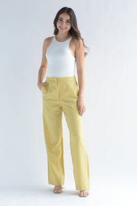 Fashion Styled Pantalón de vestir Amarillo