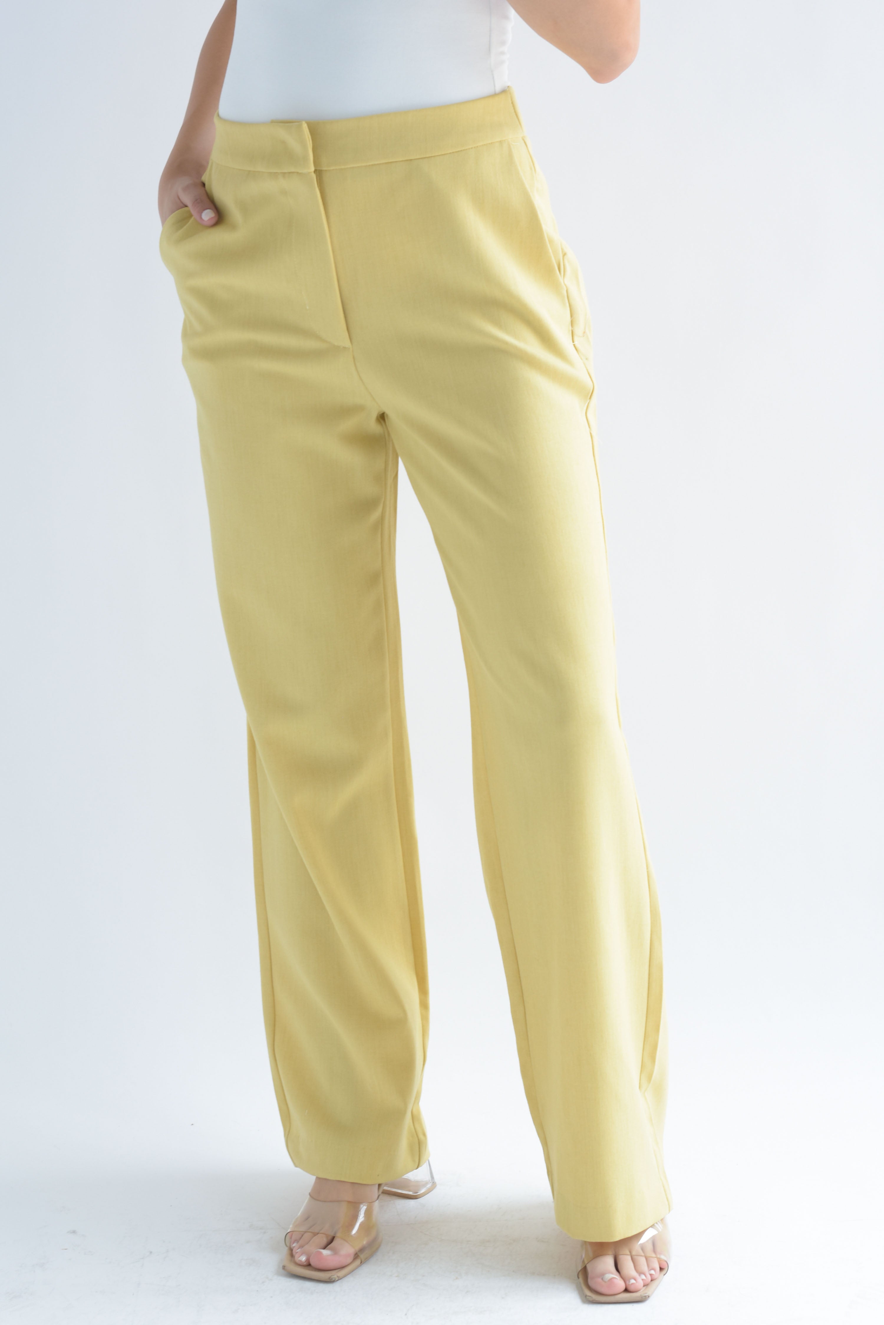 Pantalón de vestir Amarillo