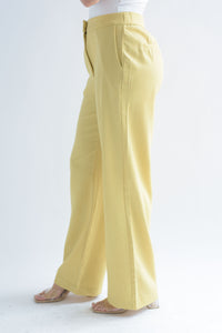 Fashion Styled Pantalón de vestir Amarillo