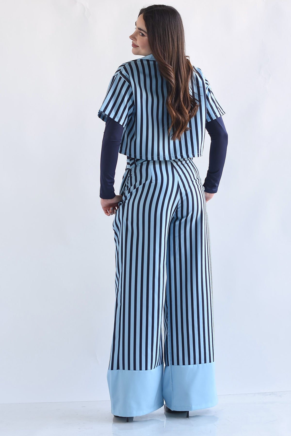Set Pantalón y Blusa cargo rayas