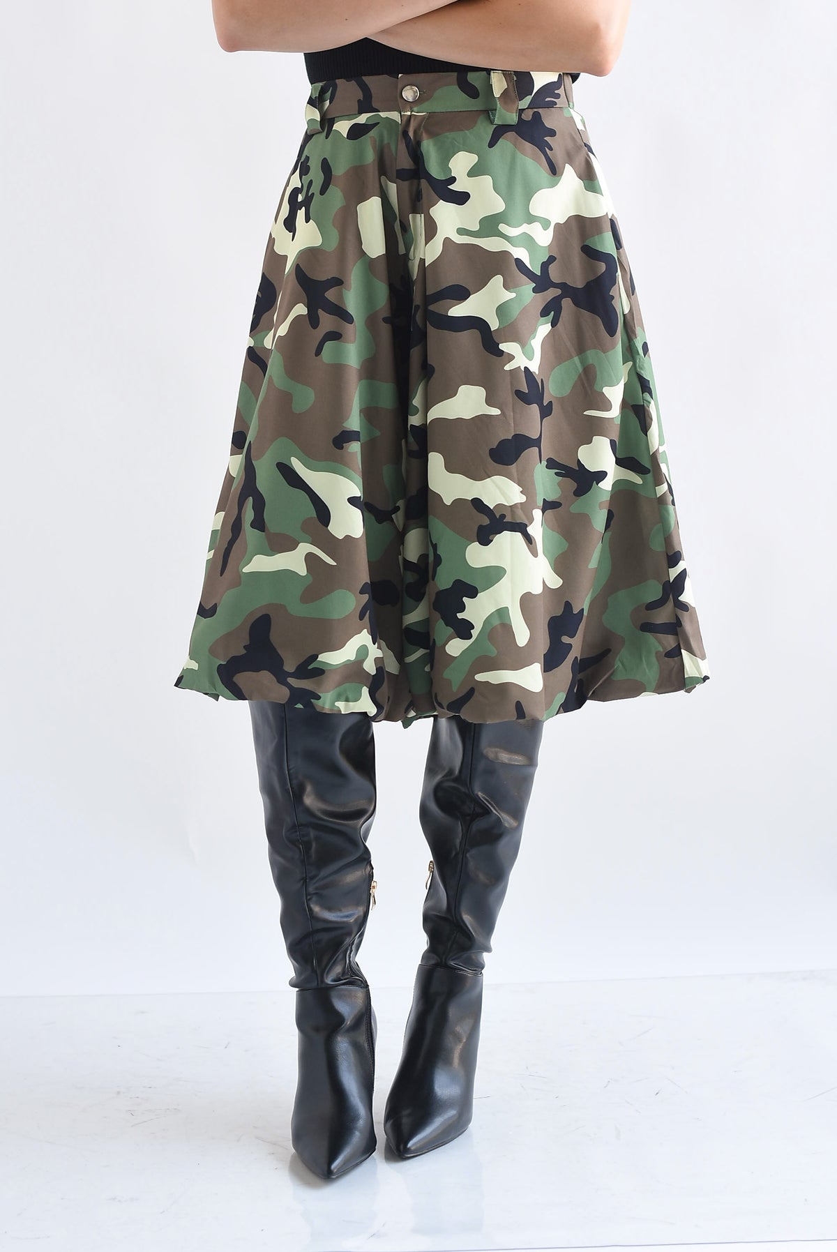 Bermuda culotte globo camuflaje