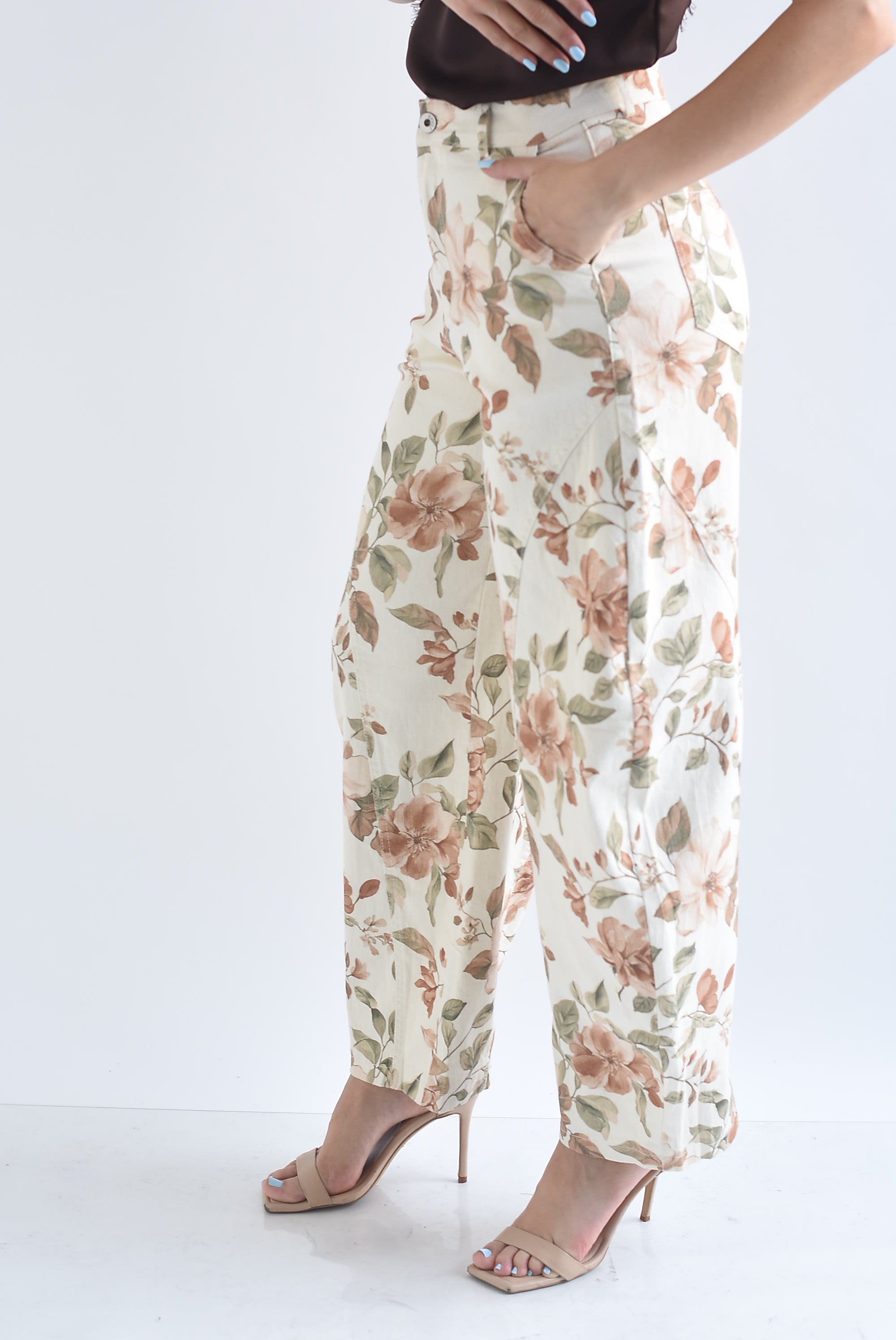 Jeans barrel estampado