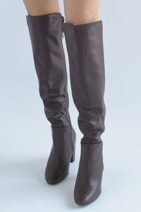 Fashion Styled Botas Alta Espresso