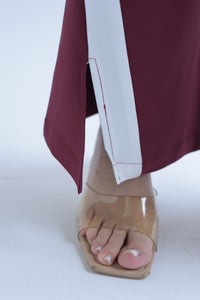 Fashion Styled Set Pantalón y Blazer track diagonal Vino