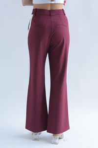 Fashion Styled Set Pantalón y Blazer track diagonal Vino