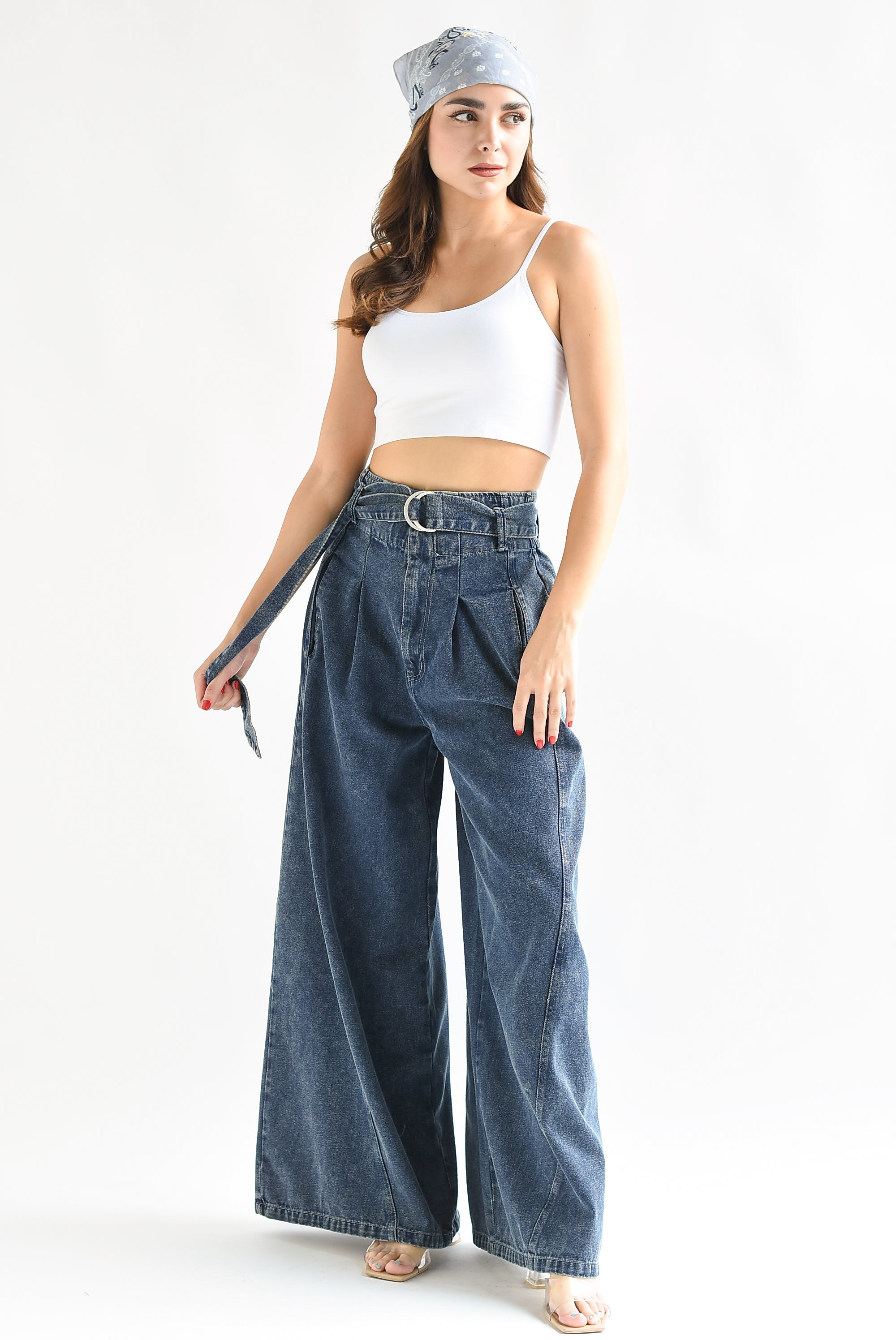 Jeans pata de elefante cinta Dark