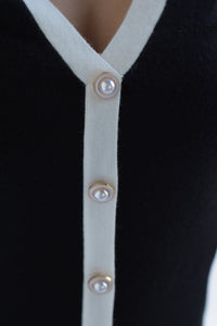 Fashion Styled Vestido punto olanes Black & White