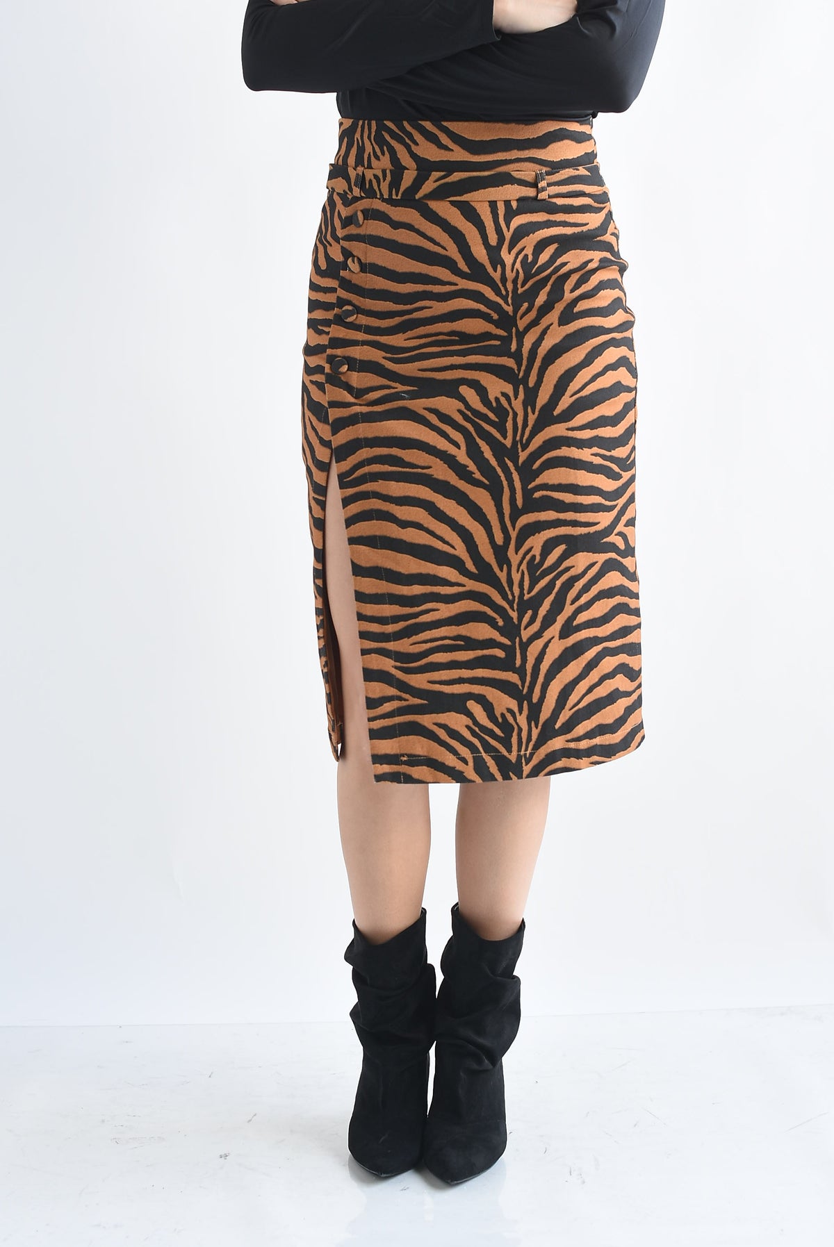 Falda lápiz tigre Denim