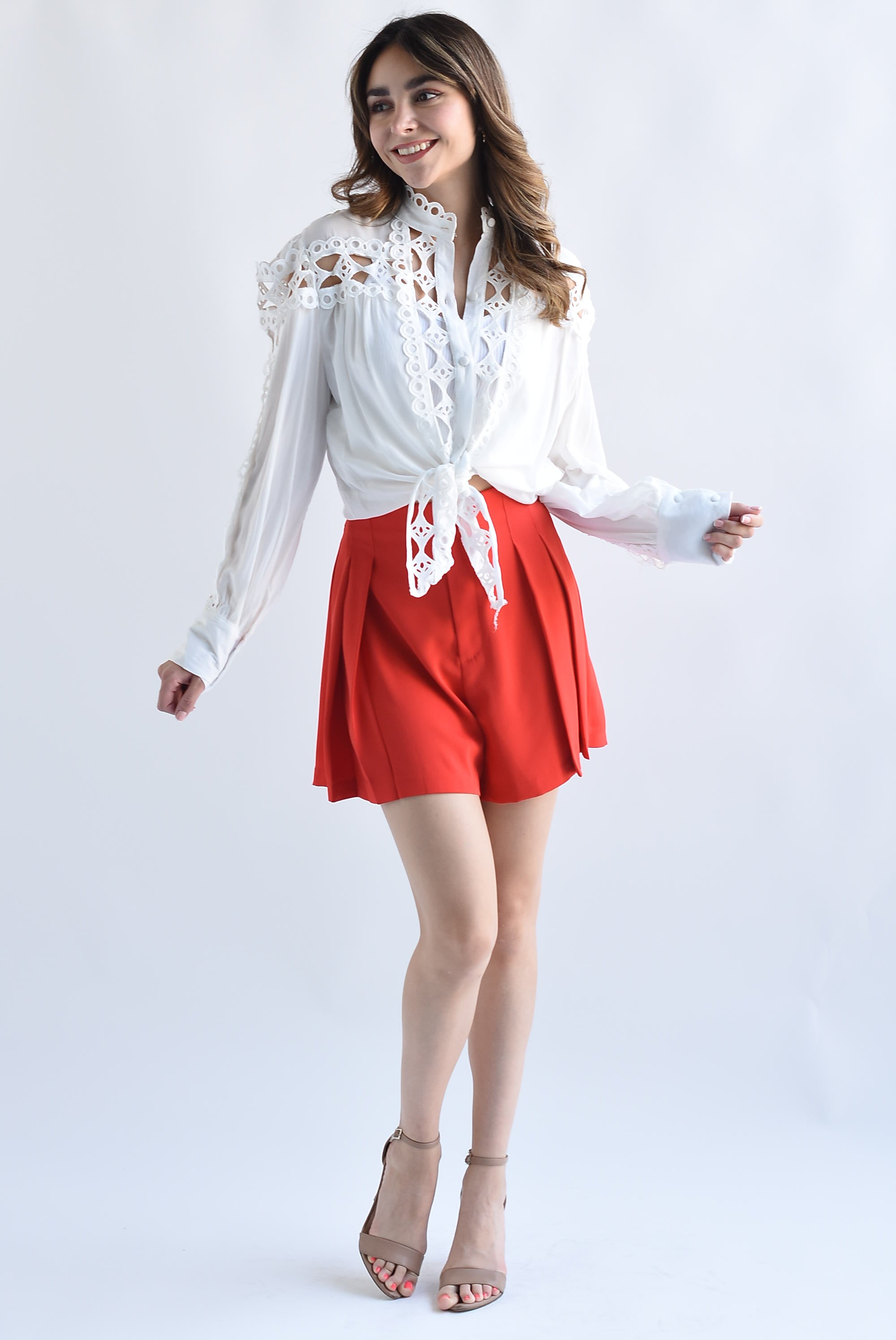 Short pinzas vuelo Rojo