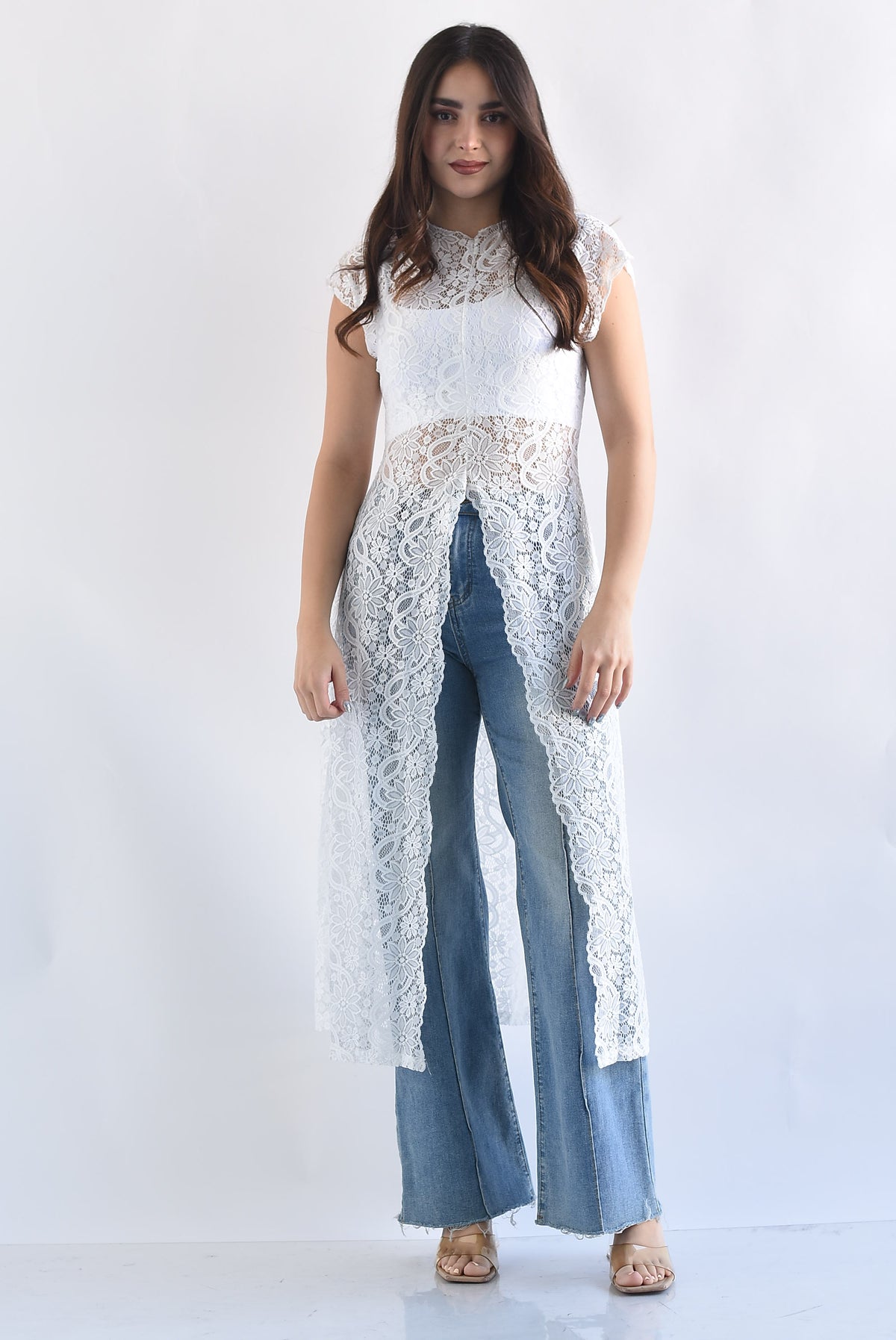 Maxi blusa encaje