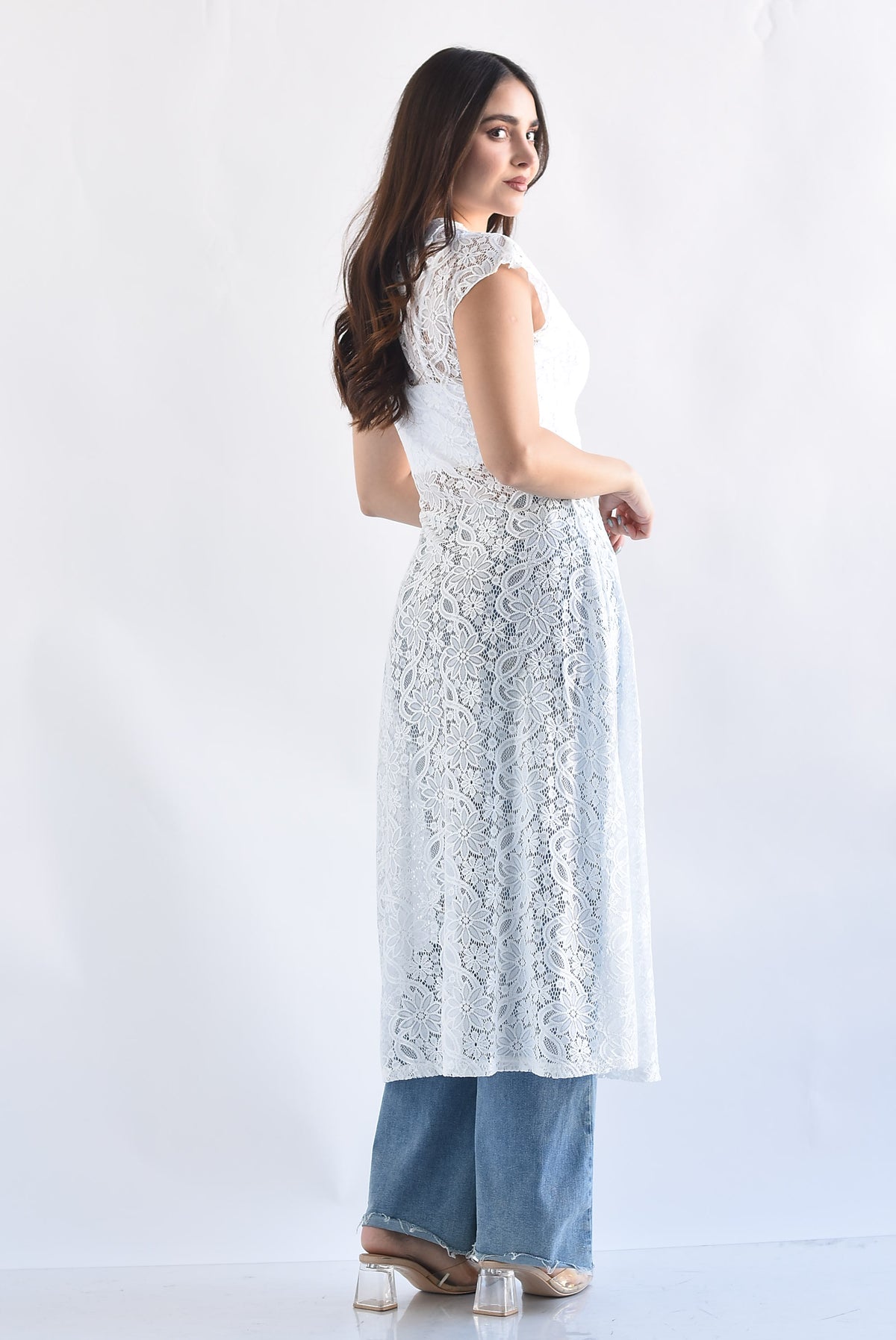 Maxi blusa encaje