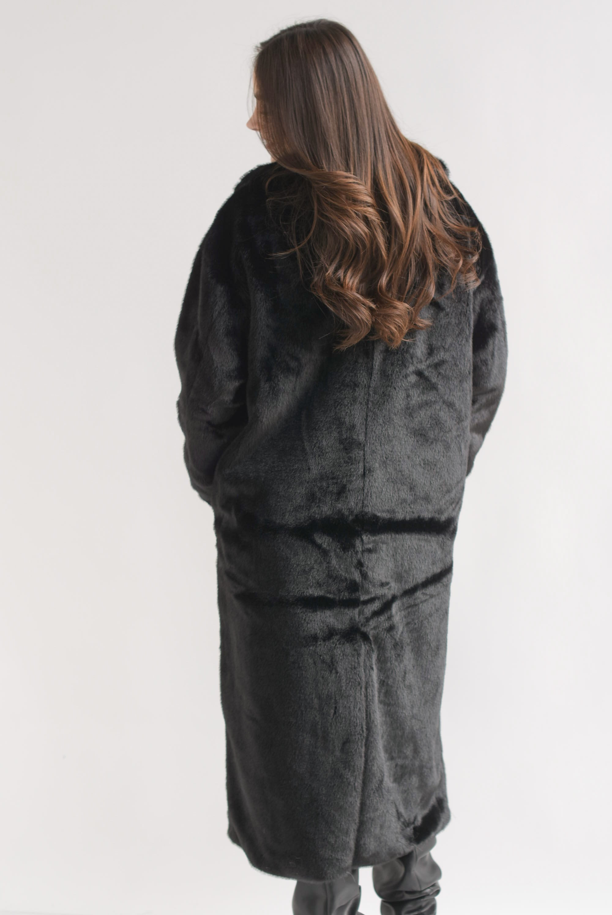 Abrigo maxi faux fur