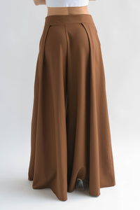 Fashion Styled Pantalón sastre pata de elefante Marrón