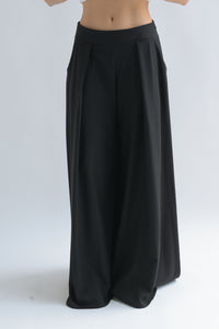 Fashion Styled Pantalón sastre pata de elefante Negro