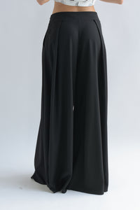 Fashion Styled Pantalón sastre pata de elefante Negro