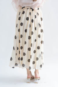 Fashion Styled Falda lunares corte A Blush