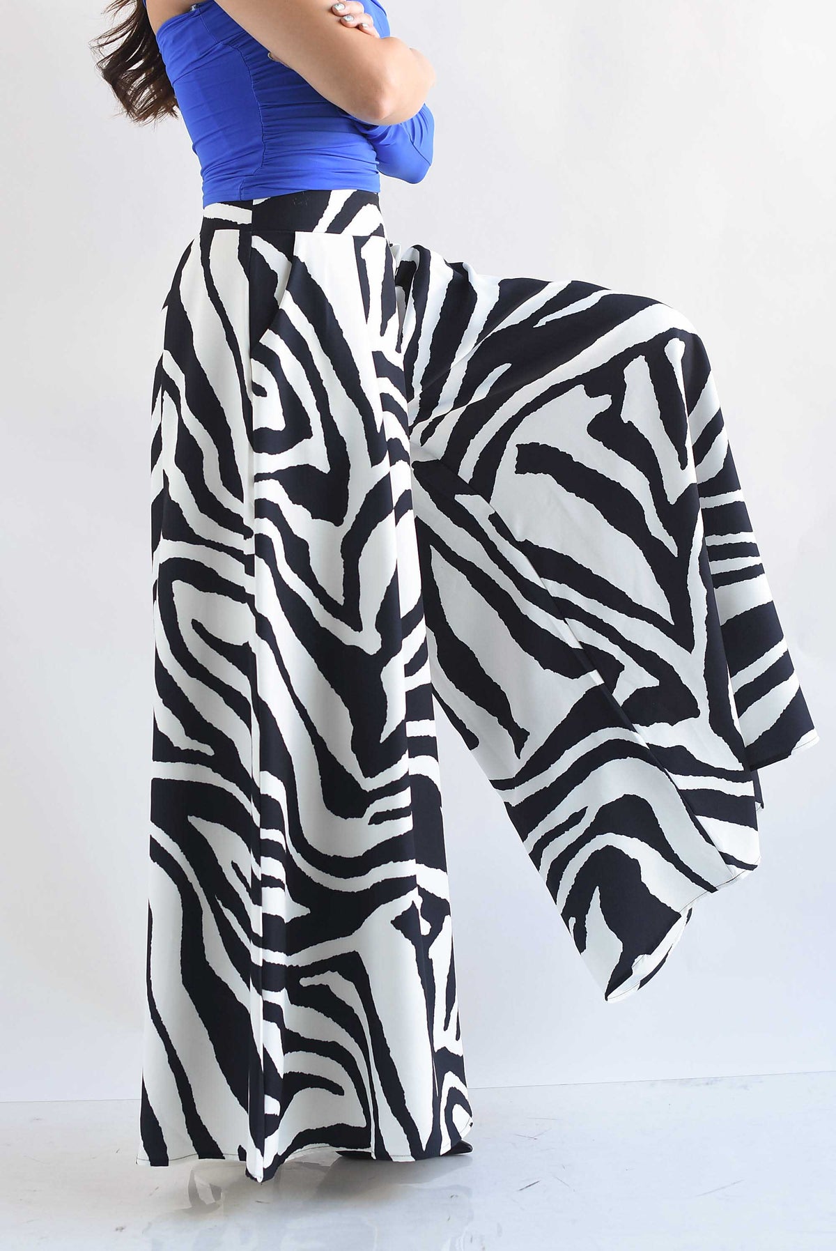 Pantalón sastre pata de elefante zebra