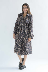 Fashion Styled Gabardina animal print Leopardo