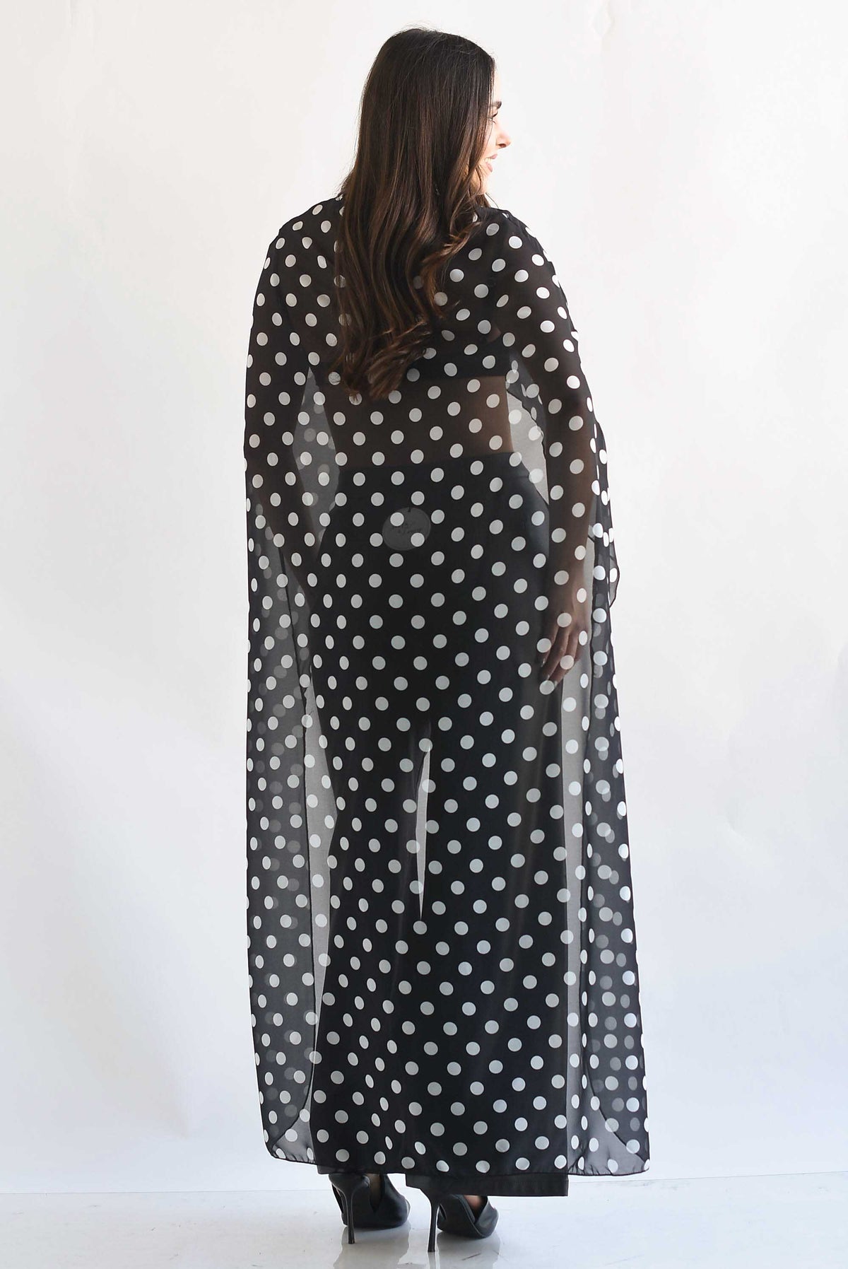 Capa larga polka dots con top