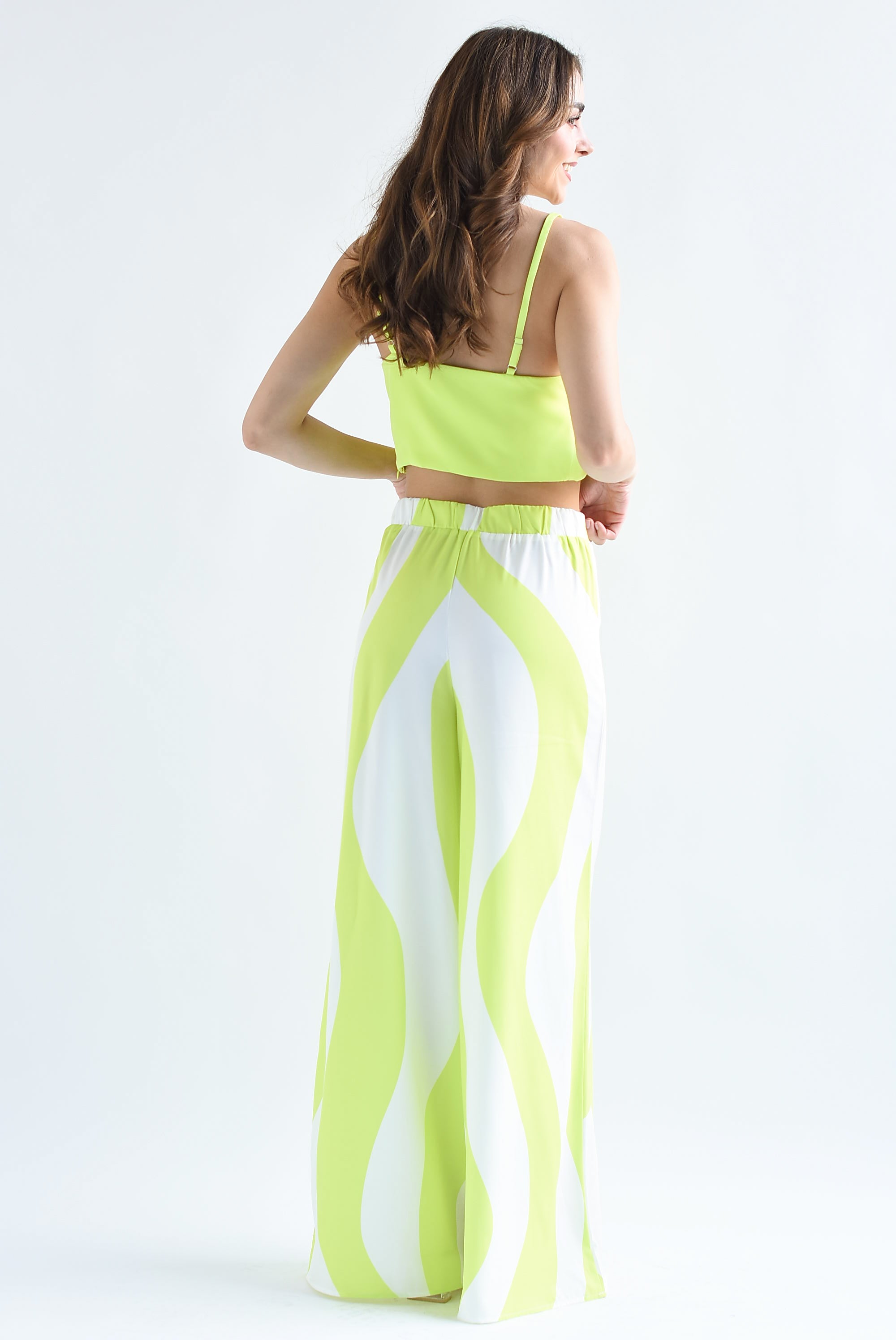 Set Pantalón y Top ondas Lime