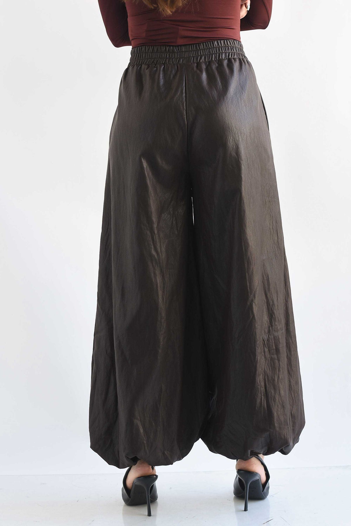 Pantalón maxi globo vinipiel